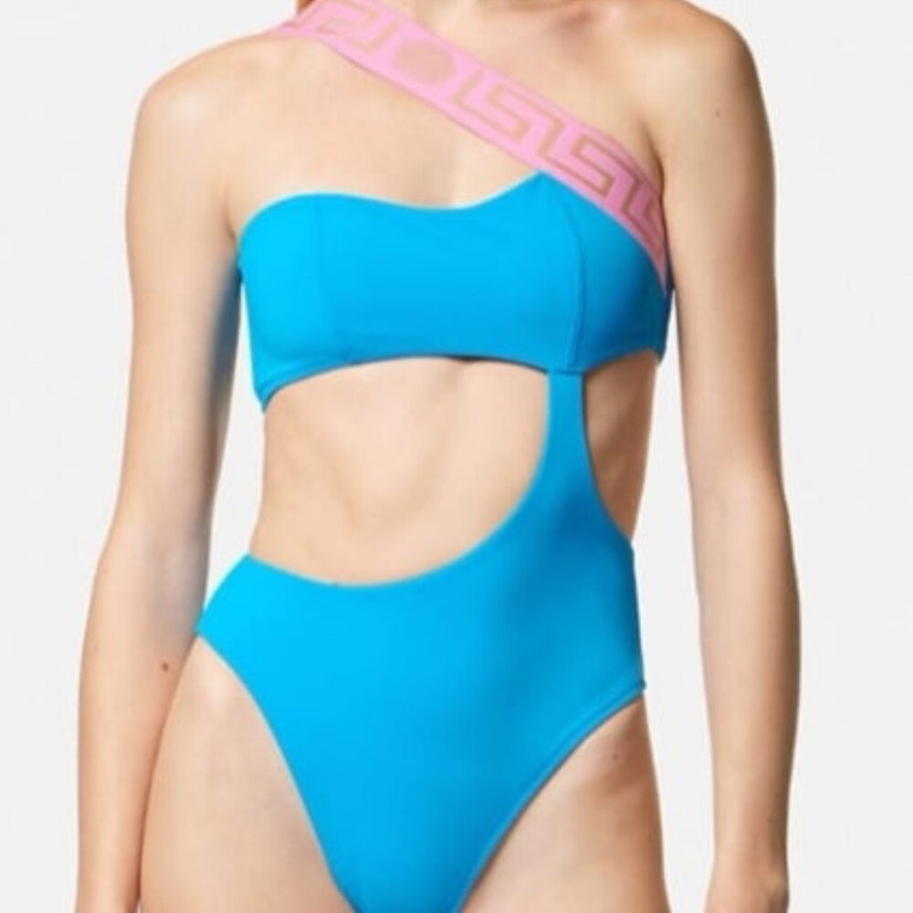 Versace Greca one piece cutout bathing suit authentic size 3